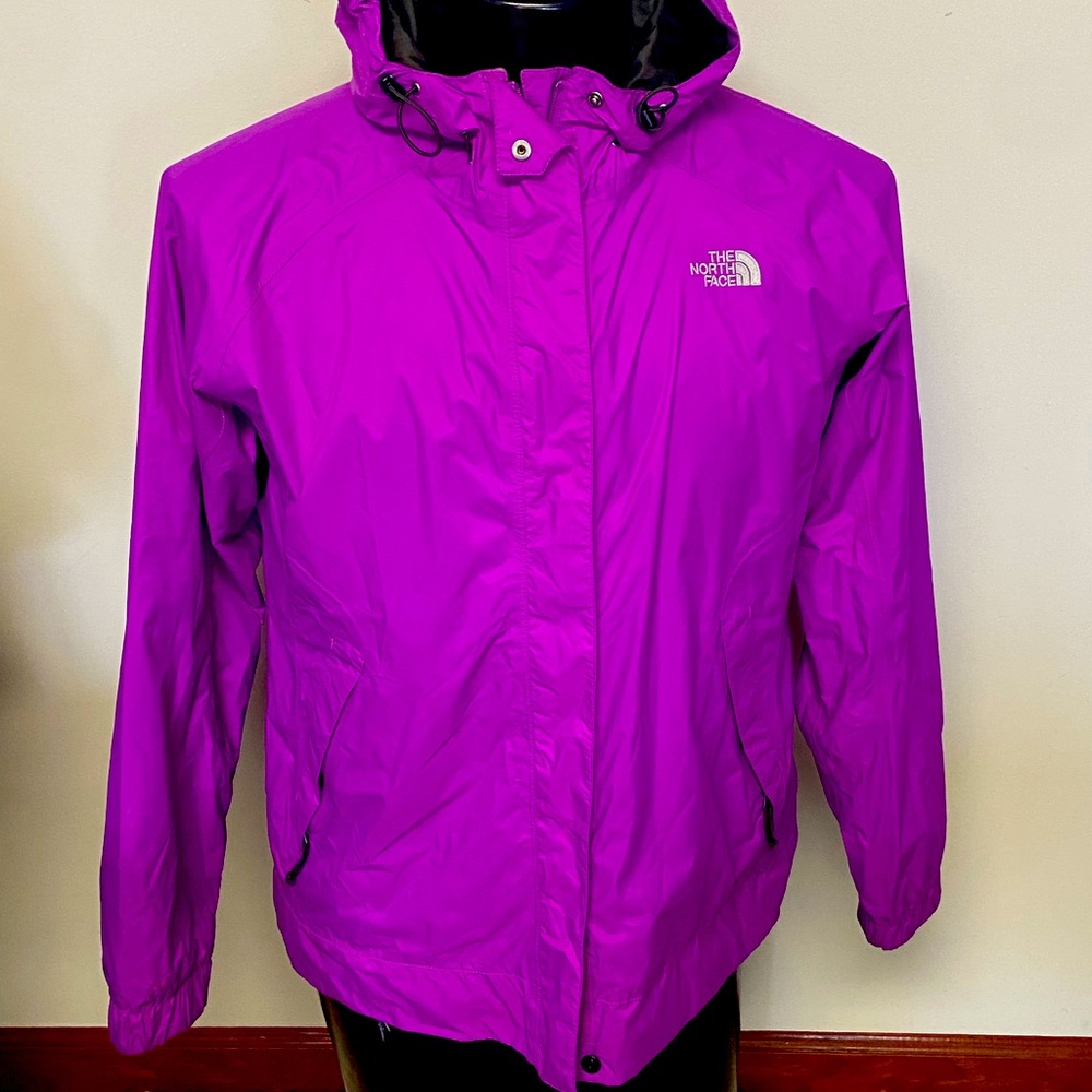 WOMENS THE NORTH FACE HYVENT PURPLE FULL ZIP COAT JACKET XL